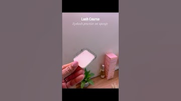 Eyelash extension practice on sponge ✨ #lashes #eyelash #eyelashextensions #lashtech