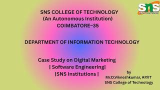 Case Study Video on Digital Marketing System |Software Engineering|SNS Institutions