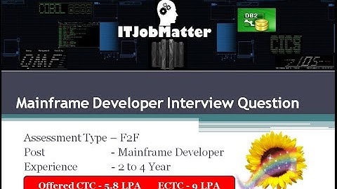 Mainframe Developer Interview Question - 2~ interview coaching | interview training