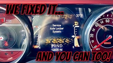 Service Axle Locker System? Jeep JL Rubicon lockers not working correctly