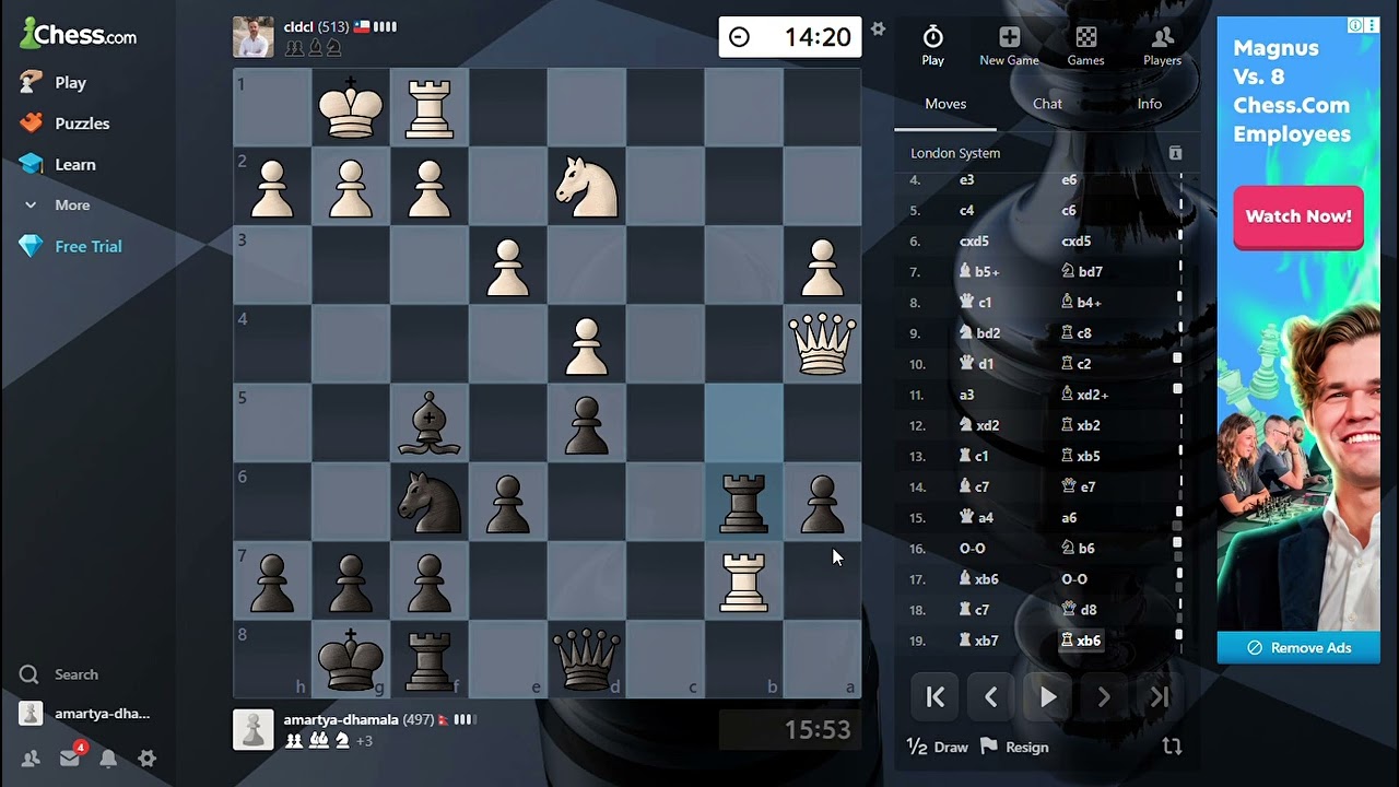 Playing Rapid chess Ep: 1. Great move.