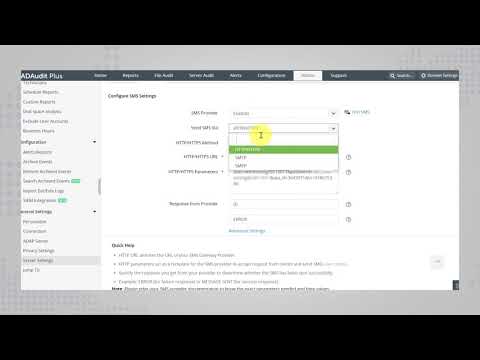 How to configure mail/SMS server in ADAudit Plus