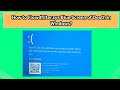 How to Fix wdfilter sys Blue Screen of Death in Windows