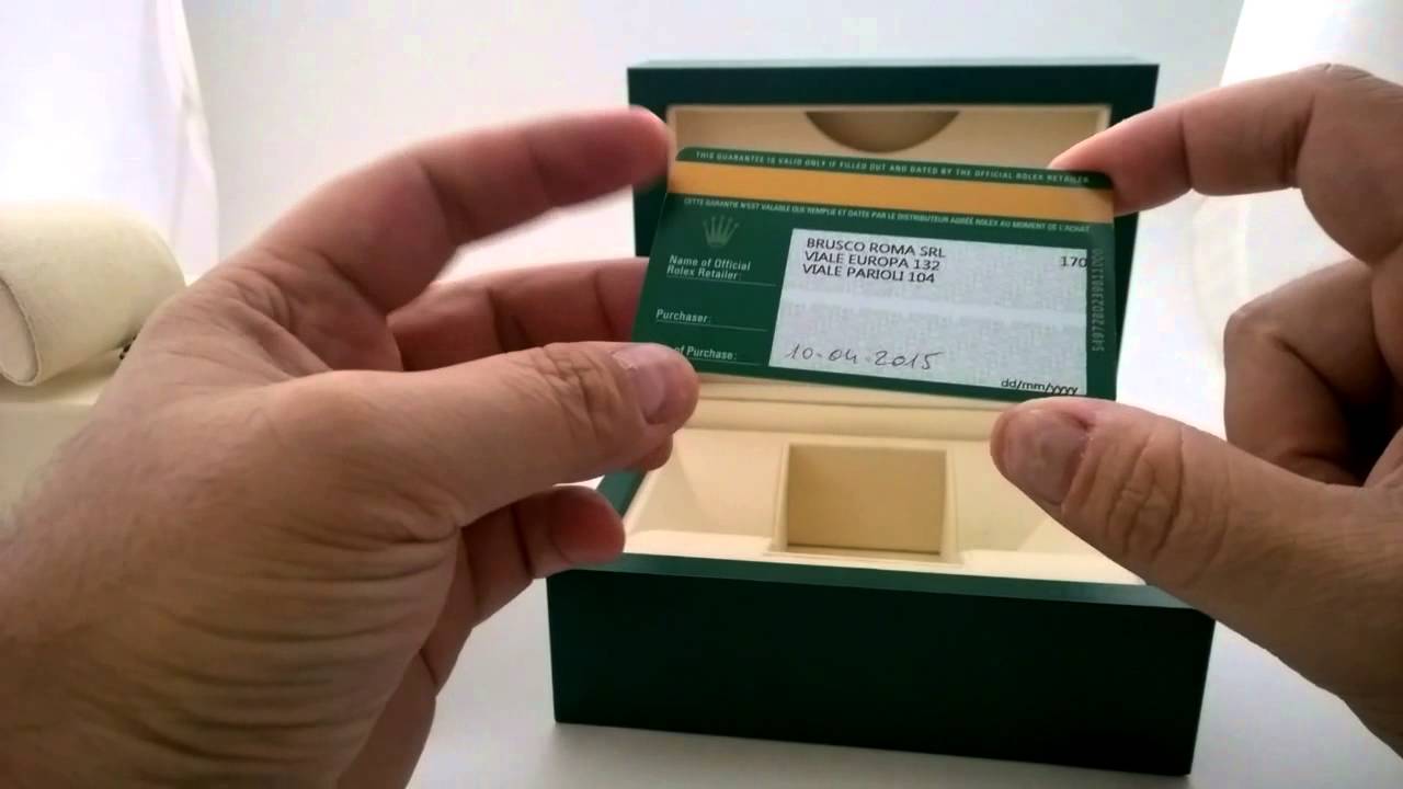 rolex warranty card replacement