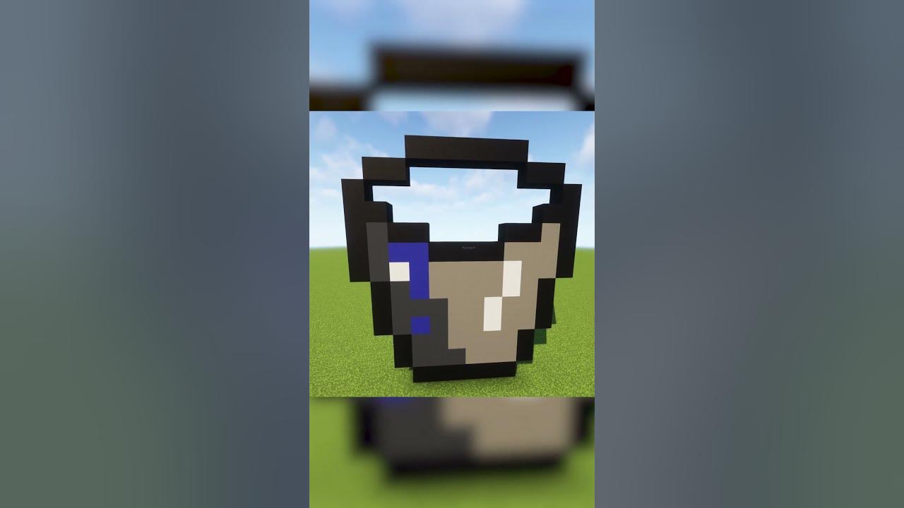 Minecraft Water Bucket Pixel Art Build shorts minecraft YouTube
