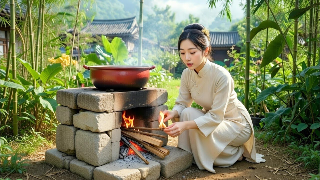 Chinese Countryside Hotpot Cooking | Simple Mountain Life | Lizimi | Rural China