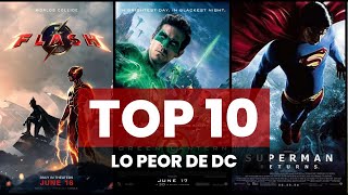 DC tiene películas buenas?, TODO ES BASURA?... top 10 de las peores películas de SUPER HEROES DE DC