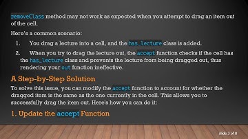 Resolving the jQuery removeClass Issue with Draggable Elements in Your Schedule Table