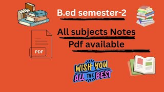 B.ed sem-2/ Notes pdf available/ Link in Description/full syllabus notes. 