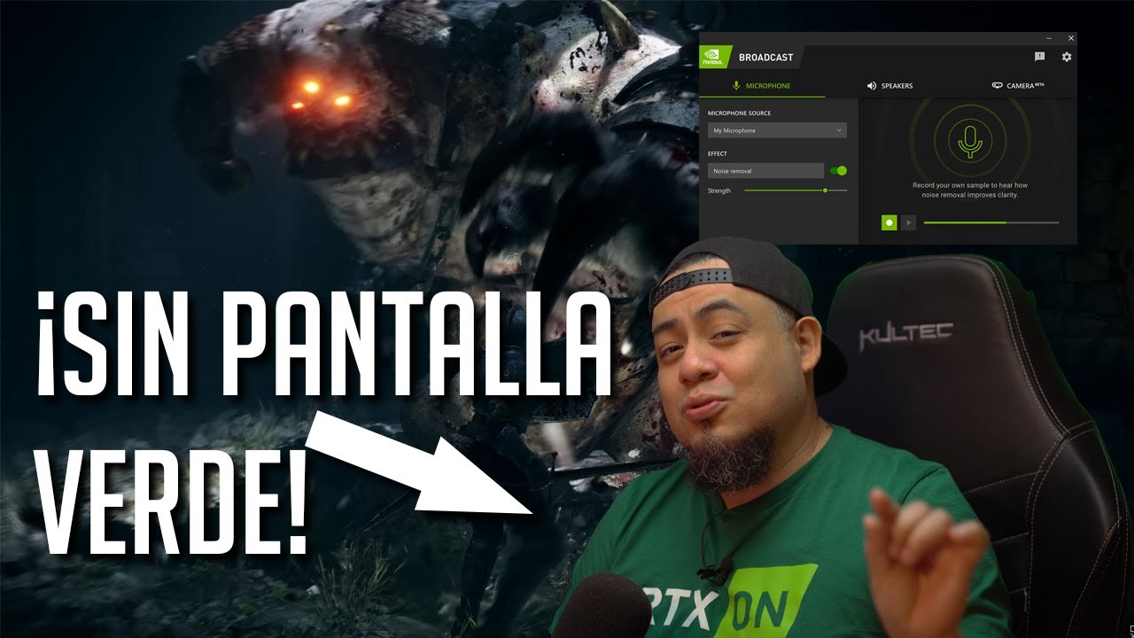 green screen nvidia broadcast twitch