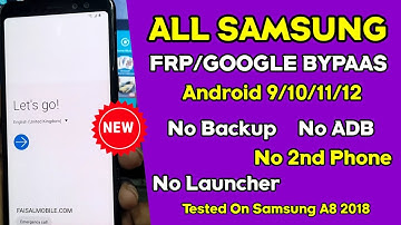 All Samsung Galaxy Direct FRP Unlock || Android 9/10/11/12 || No Backup || Samsung A8 2018 FRP