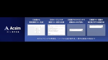 【AI要件定義：Acsim】展示会で放映したデモ映像を公開（NexTech Week / Japan DX Week）