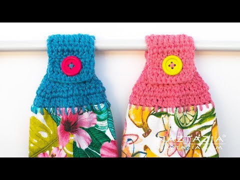 HOW to CROCHET TOWEL HOLDER - Topper for Kitchen Towels by