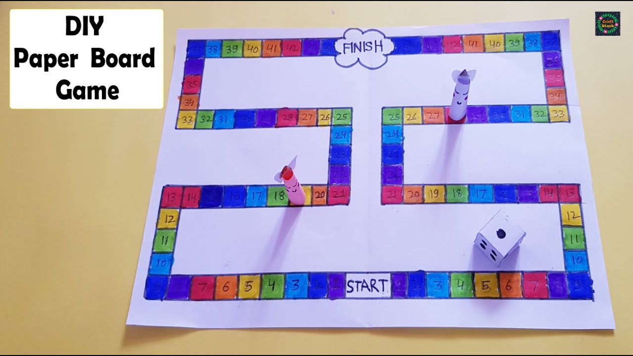 DIY Paper Board Game, How to make a Board Game