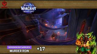 Full +17 Murder Row Demonology Warlock PoV 12.1 Midnight Season 2 M+ Dungeons Guide