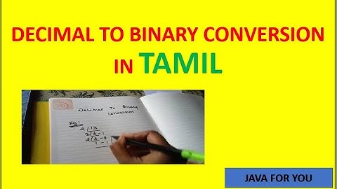 Decimal To Binary Conversion in tamil|digital electronics in tamil|number system in tamil
