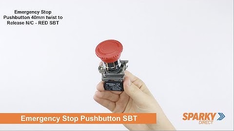 Emergency Stop Pushbutton 40mm twist to Release N/C - RED | SBT