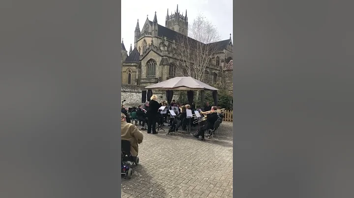 Orchard Brass Academy playing at Downside Abbey