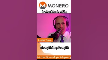 Monero is what n00bs thought they bought
