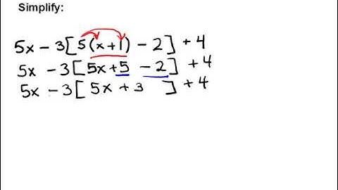 Simplifying with Nested Grouping Symbols