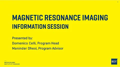 Magnetic Resonance Imaging - Info Session - 15 June 2021