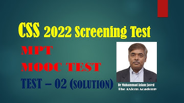 MPT MOCK TEST 02 - Solution