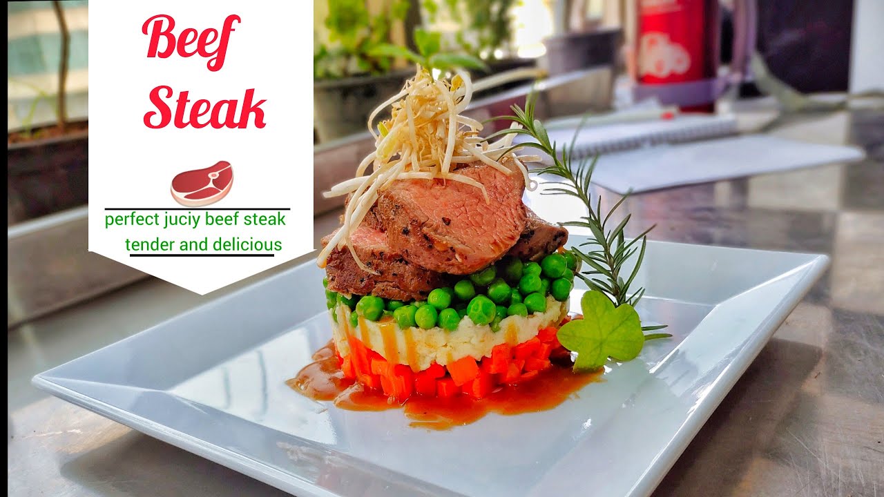 perfect juciy beef steak 🥩-/tender and delicious 🤤