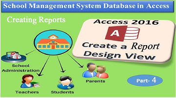 School Management System Part-4 | Creating Reports in Design view and by Report Wizard in MS Access