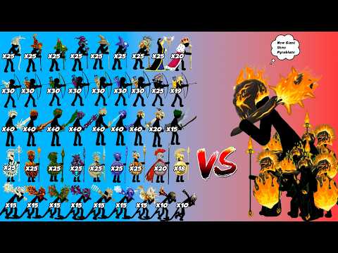 New Skins Pyroblaze Vs All Stick Figures Army New Update In Stick War Legacy Who Will Win