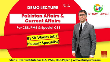 Pakistan Affairs & Current Affairs (Demo Class)