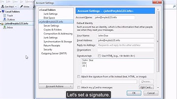 Creating a Signature in ThunderBird