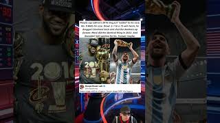 LeBron's 2016 ring is exactly Messi's 2022 World Cup 👑 #shorts #nba #basketball