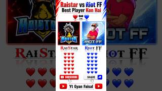 Raistar ❤️ Vs 💙 Riot FF Best Player Kon Hai | #raistar #riotff #shorts #vs #freefire