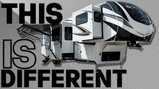 Front Living Fifth Wheel with an Awesome Twist! Under 40ft! 2023 Solitude 3460FL by Grand Design