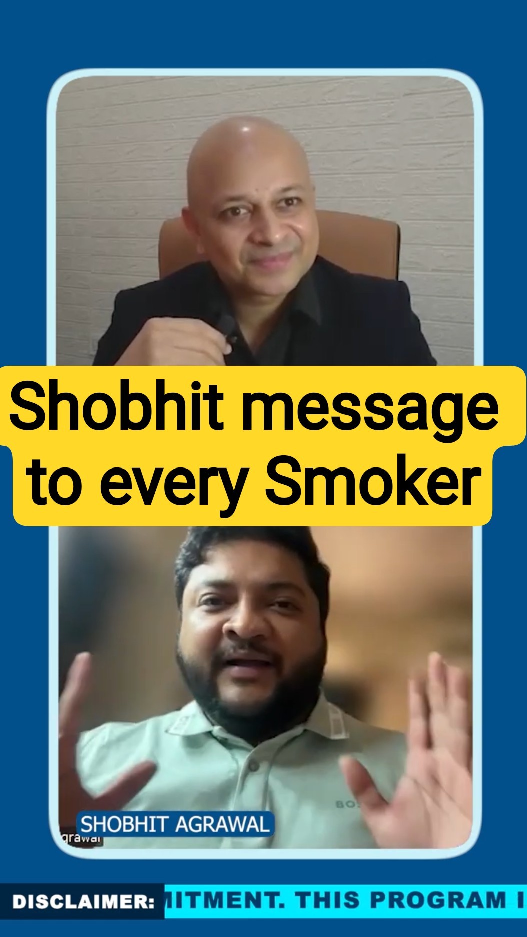 “Just give 10 days 100%” — Shobhit's message