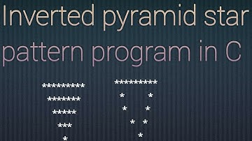 Inverted pyramid Star pattern program in C|Inverted pyramid|C star pattern
