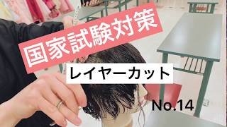 トータルビューティー】美容師国家試験 レイヤーカット⑭《名古屋文化
