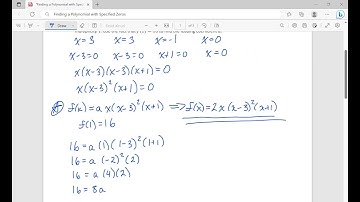 Finding a Polynomial with Specified Zeros