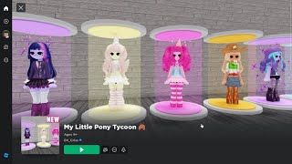 I BECAME A PONY IN ROBLOX? Built a pony tycoon? My Little Pony Tycoon in Roblox.