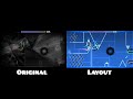 Black blizzard original vs layout  geometry dash comparison