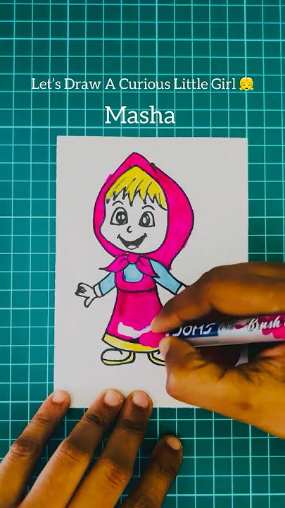 👧🏻 Masha Drawing for Kids | Easy Masha Drawing Step by Step | How to Draw Masha And The Bear