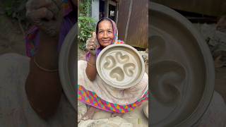 Creative Heart Shape Pitha Design with Clay #shorts #handmade #clay