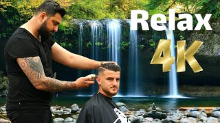 استمتع بتعلم الحلاقة وتدريج الشعر بسحر الطبيعة 4K Skin Fade in the nature