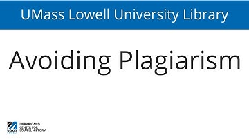 Library Tutorial: Avoiding Plagiarism