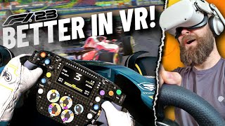 VR makes racing games SO MUCH BETTER! // F1 23 VR Gameplay (Quest 2 PC VR)