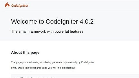 Установка CodeIgniter 4