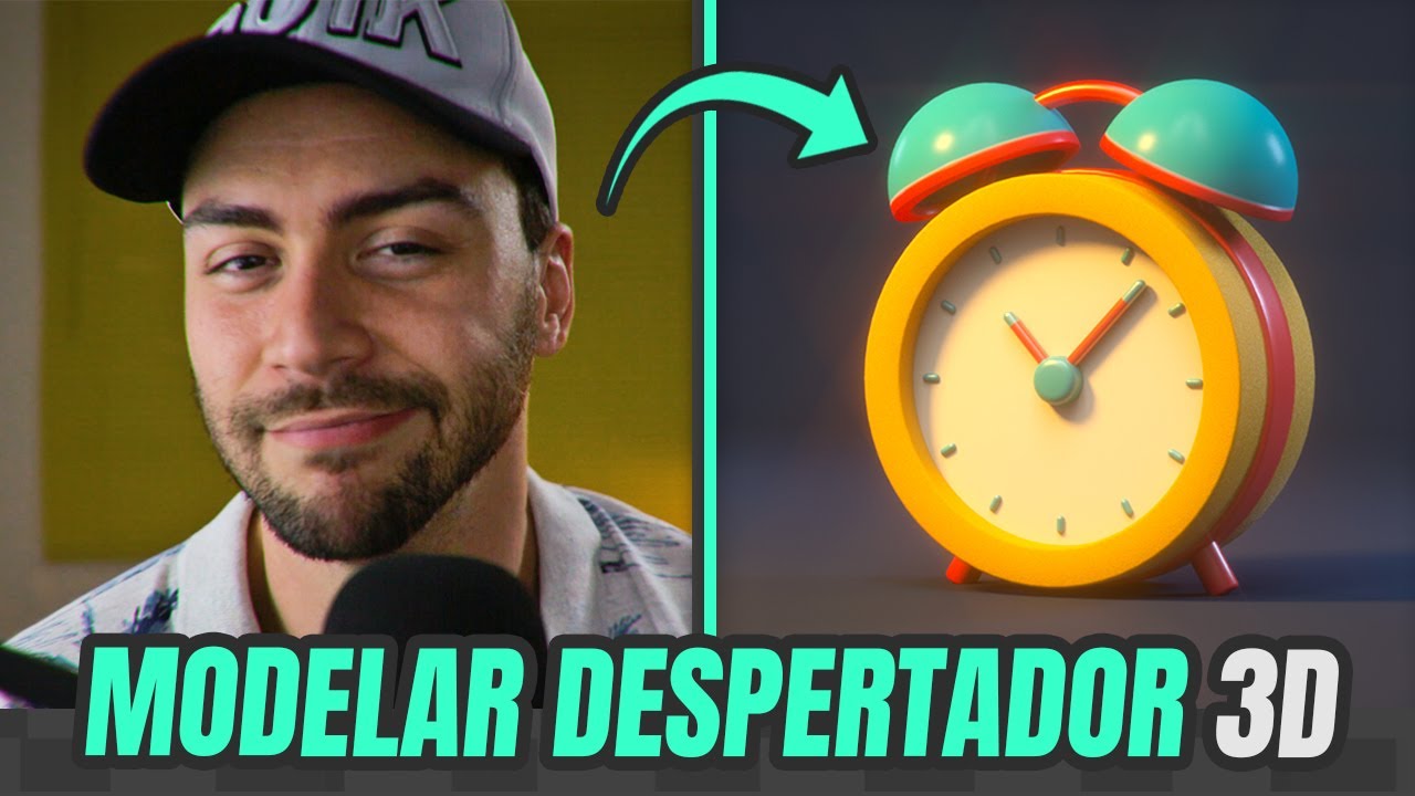 Como MODELAR um Relogio despertador 3D | Tutorial Cinema 4D