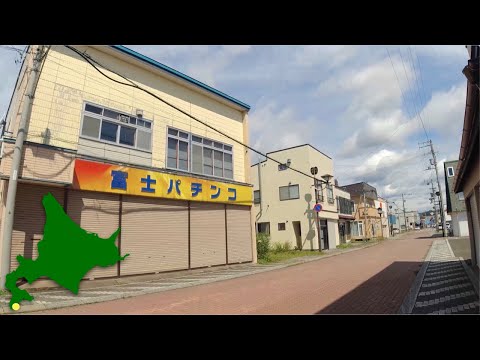 福島町の横綱街道商店街を散歩 | 2023年8月 | 4K Japan Walk