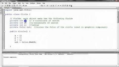 Introduction to Classes 4/8 - Circle Class Design