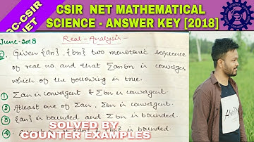 Csir net solved paper June 2018 | sec - B | booklet - A | real analysis | Mathematical science
